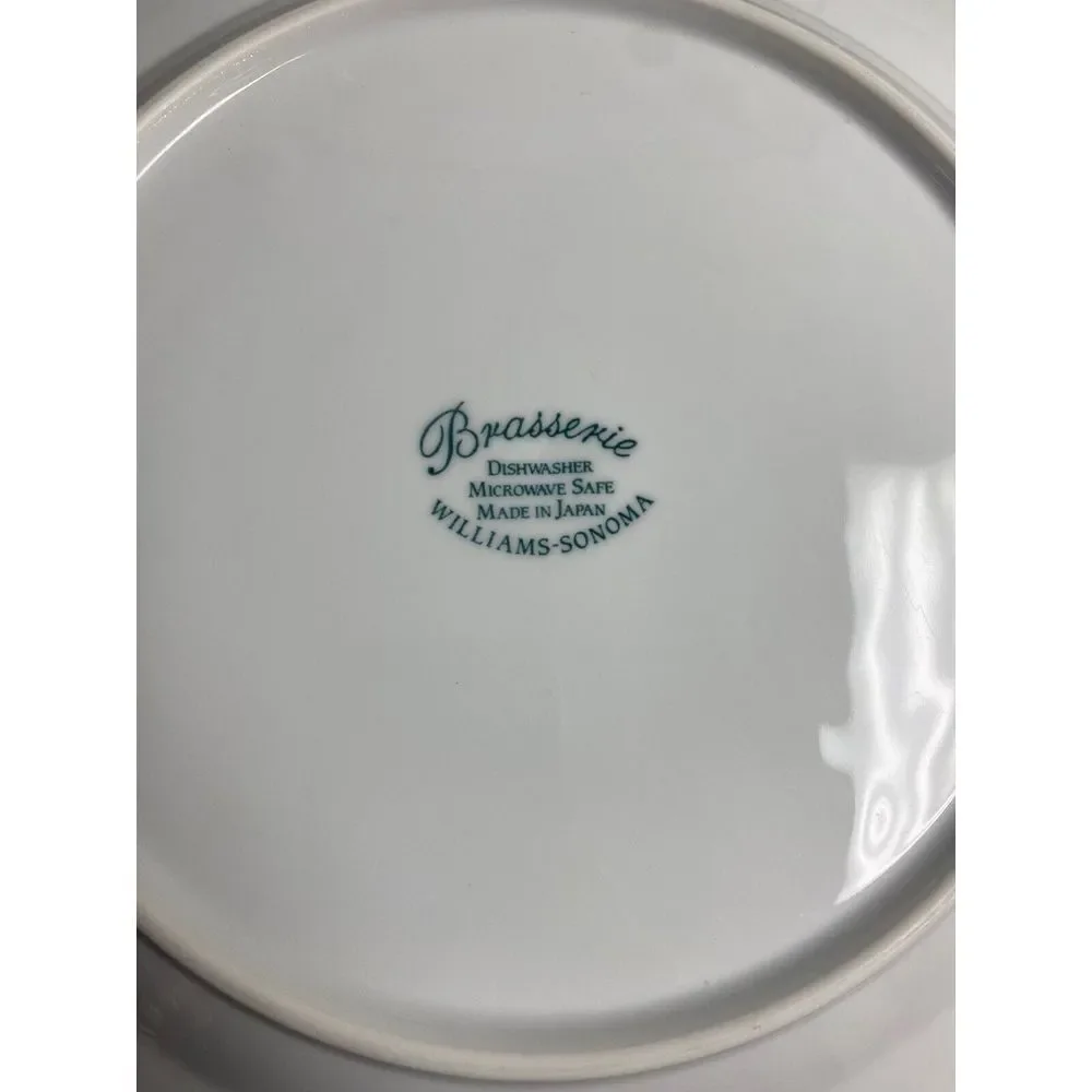 Williams Sonoma Brasserie Blue Band Dinner Chop Serving Plate * SET OF 2 * Japan